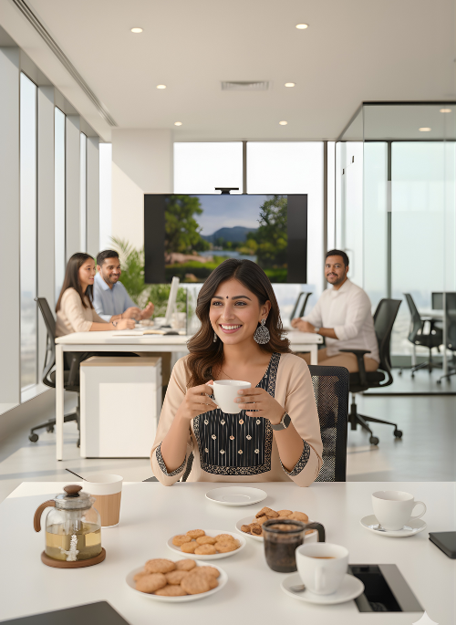 Elegant Kurta Set for Women with Black Embroidered