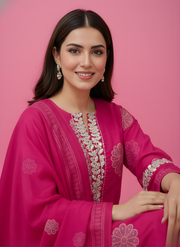 Aaronee Pure Cotton Printed Kurta Dupatta Set for Women – Elegant Festive Wear