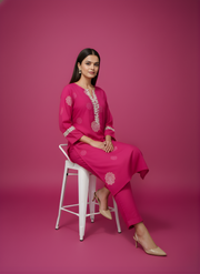 Aaronee Pure Cotton Printed Kurta Dupatta Set for Women – Elegant Festive Wear