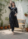 Elegant Black with Floral Print Kurta Set for Women