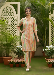 Aaronee Elegant Modal Chanderi Kurta Pant Set