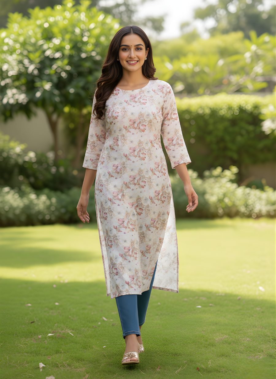 Floral Printed Kurta – Aaronee Everyday Elegance