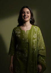 Aaronee printed cotton dupatta with kurta