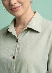 Aaronee breathable hammer fabric top