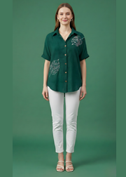 Aaronee hammer fabric loose fit women’s top