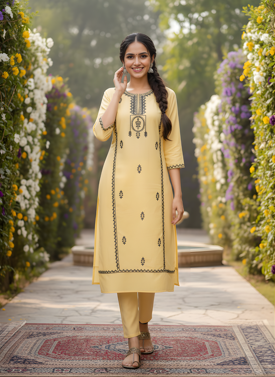 Stylish Embroidery Work Kurta Set for Women