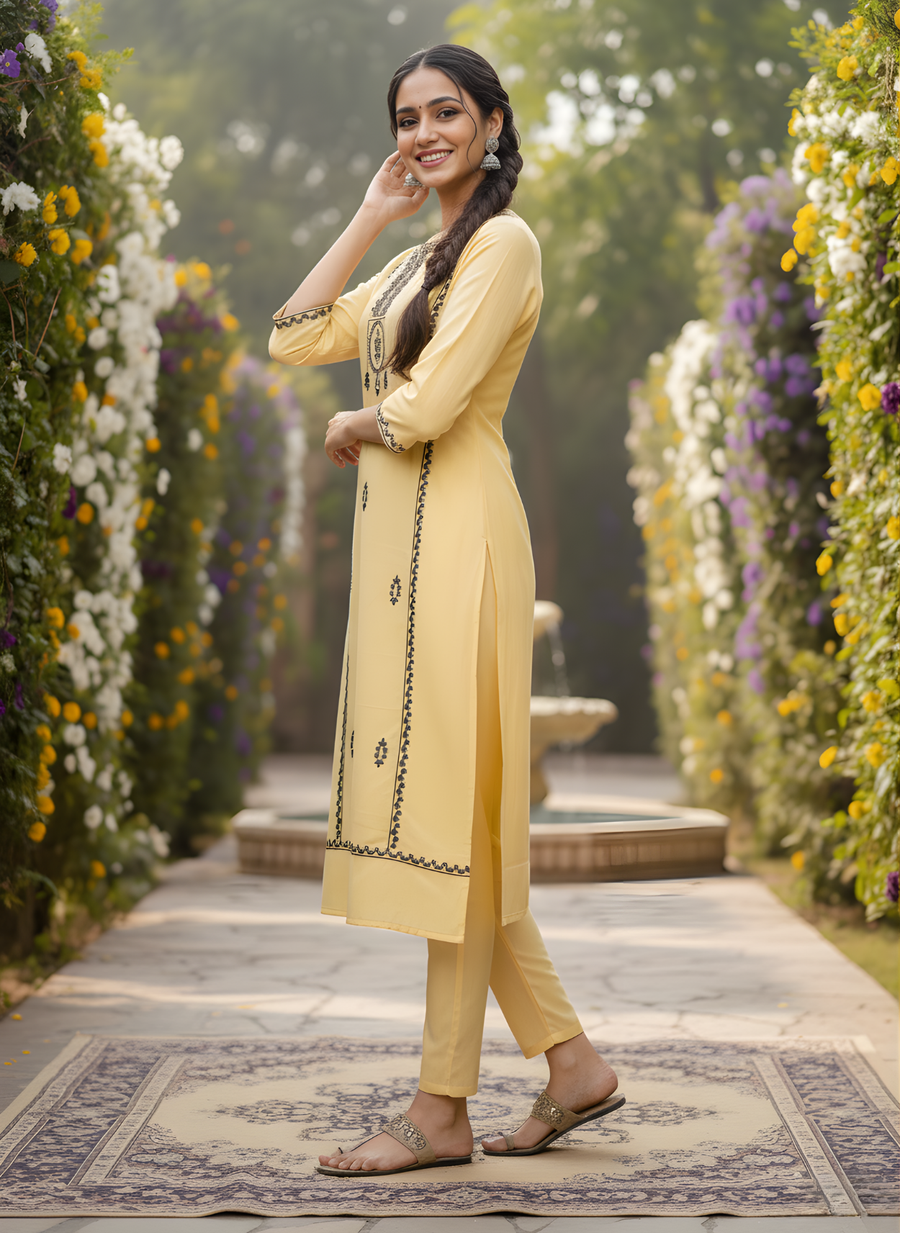 Stylish Embroidery Work Kurta Set for Women