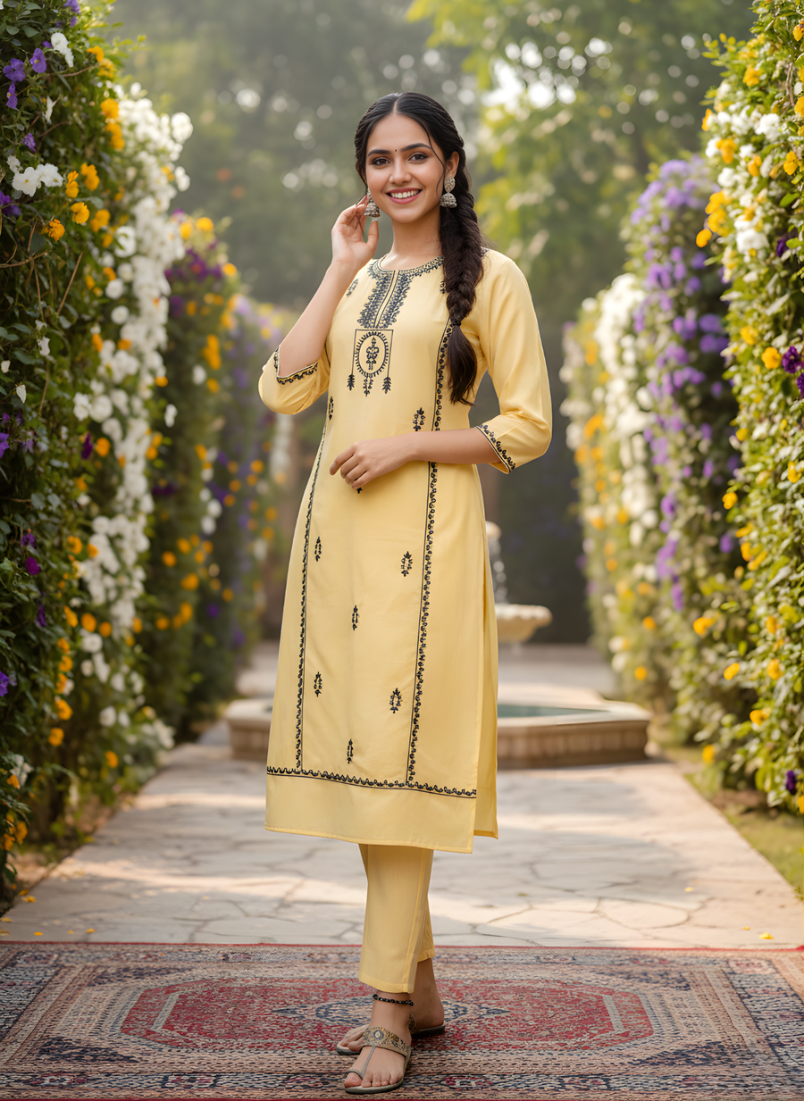 Stylish Embroidery Work Kurta Set for Women
