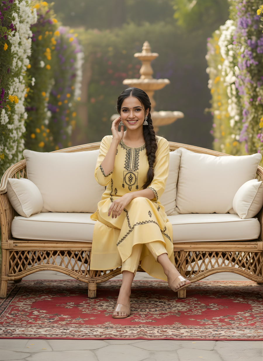 Stylish Embroidery Work Kurta Set for Women