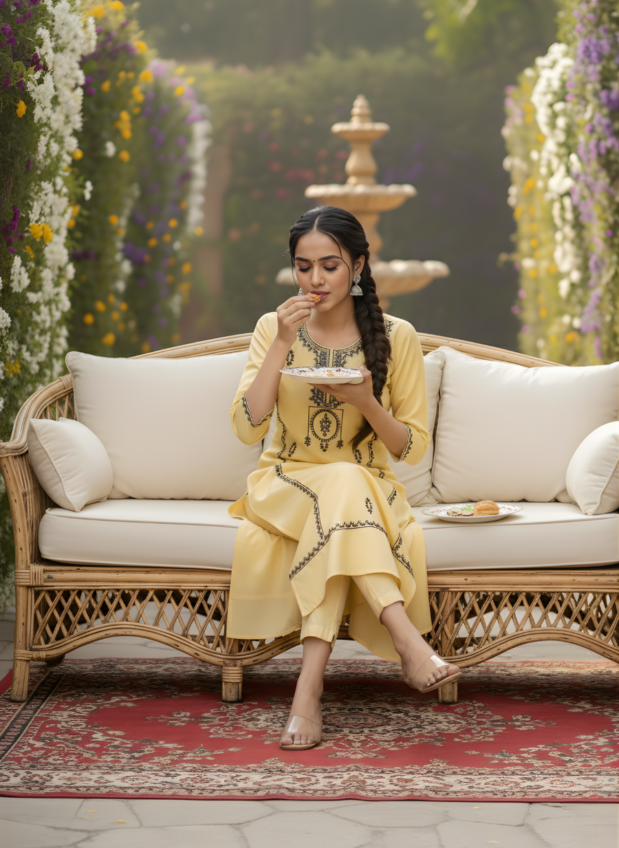 Stylish Embroidery Work Kurta Set for Women