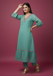 Aaronee premium Chanderi kurta set for festive wear