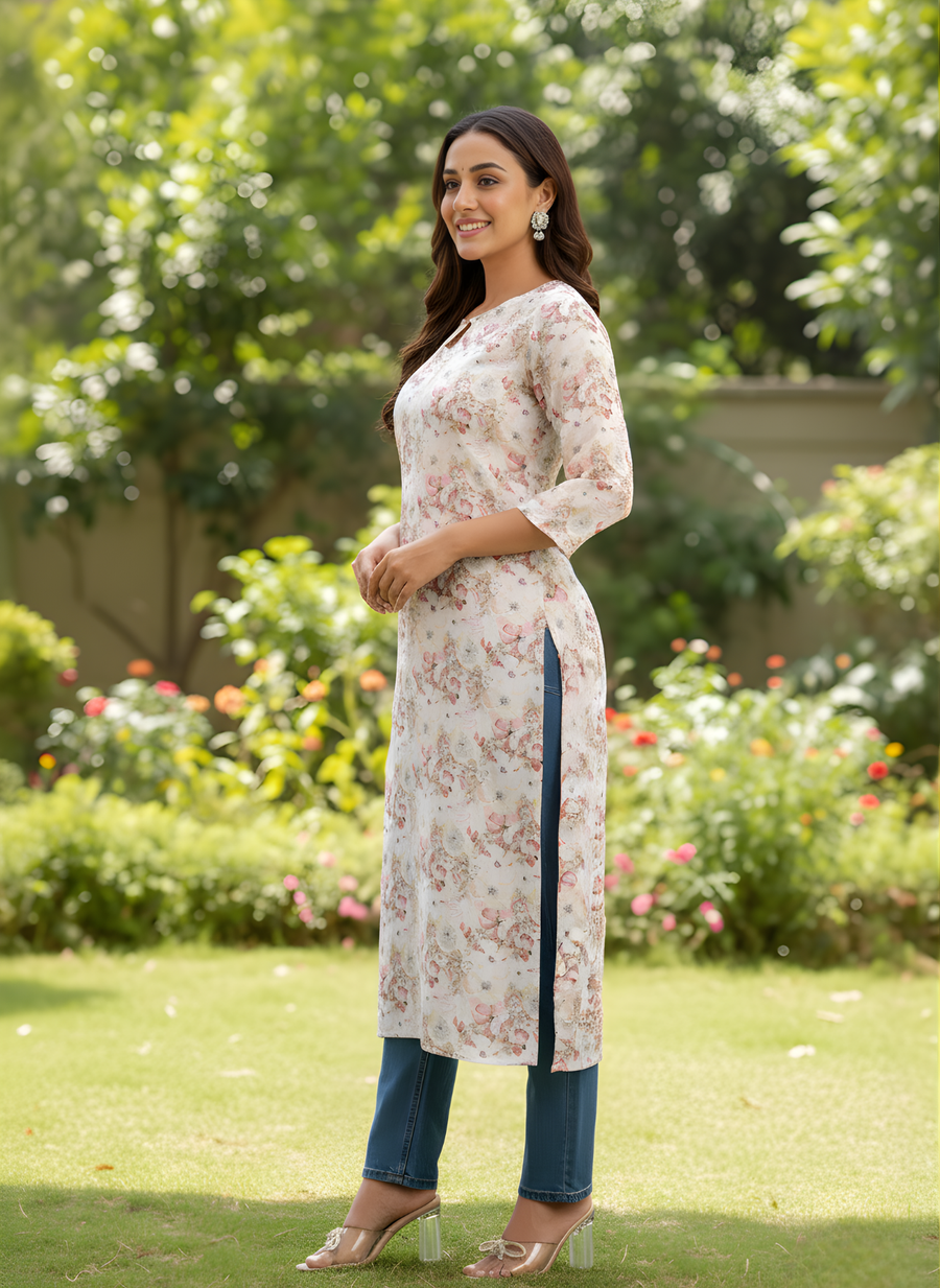 Floral Printed Kurta – Aaronee Everyday Elegance