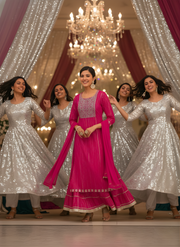 Pink Charm Sharara Set for Women with Dupatta