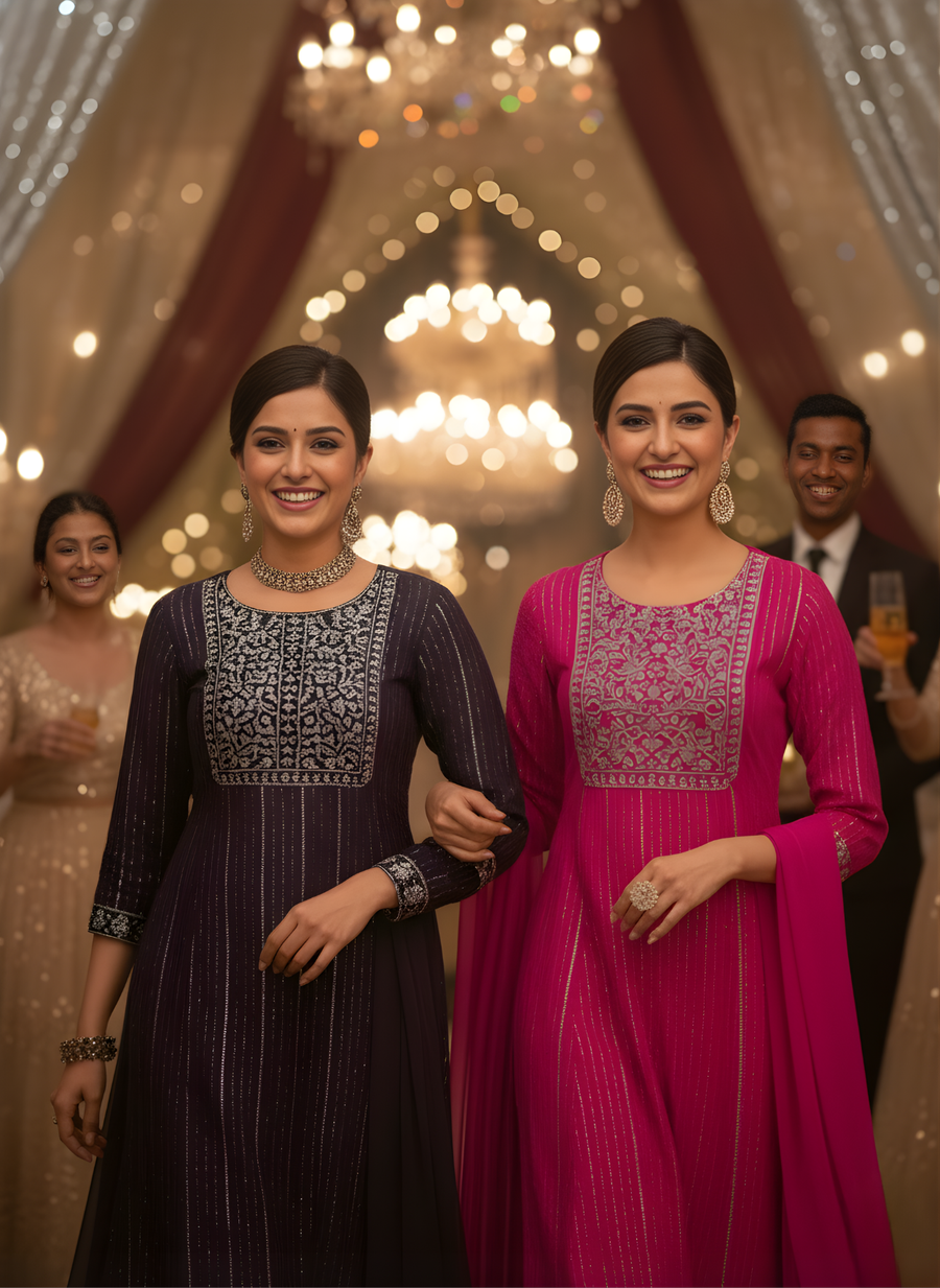 Pink Charm Sharara Set for Women with Dupatta