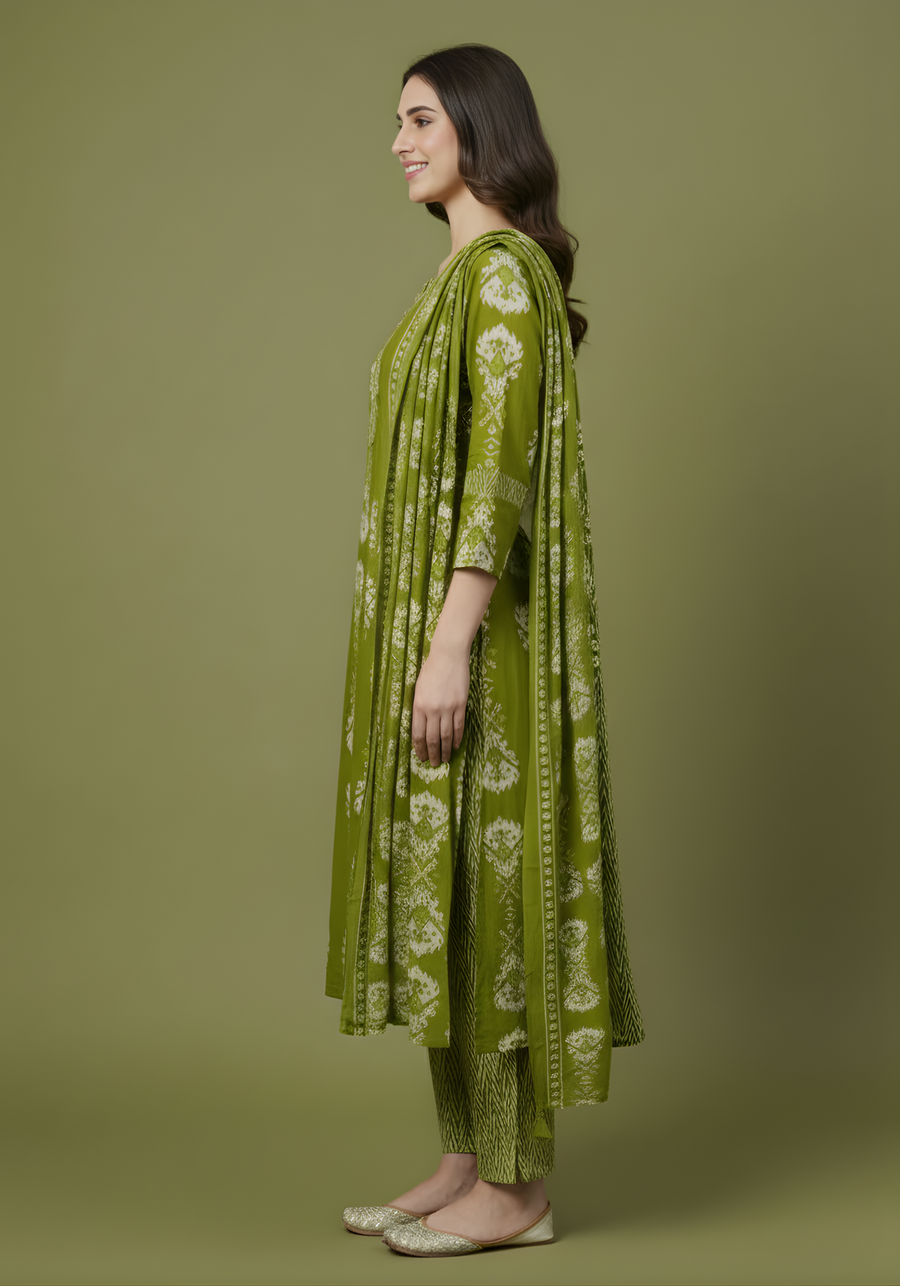 Aaronee women’s pure cotton dupatta set look