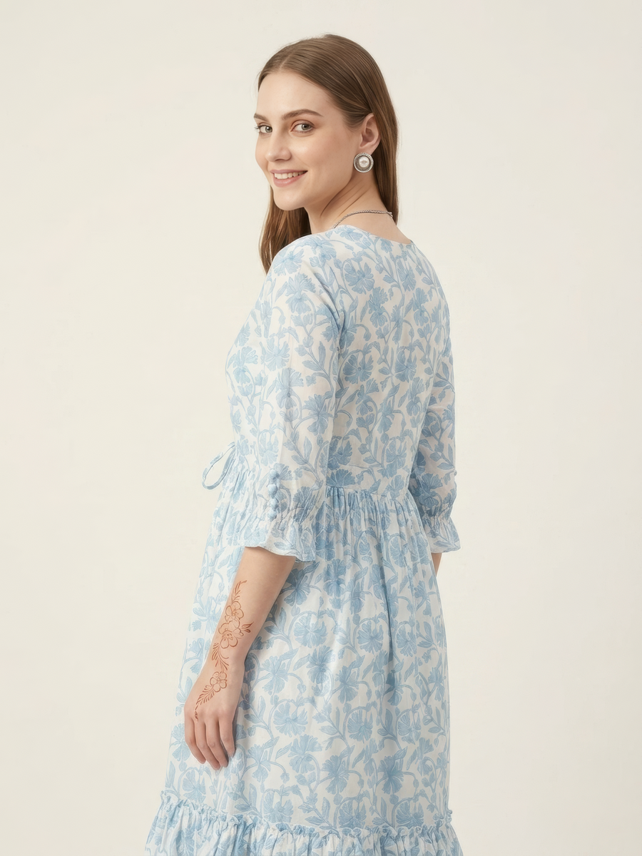 Elegant cotton summer dress for women by Aaronee