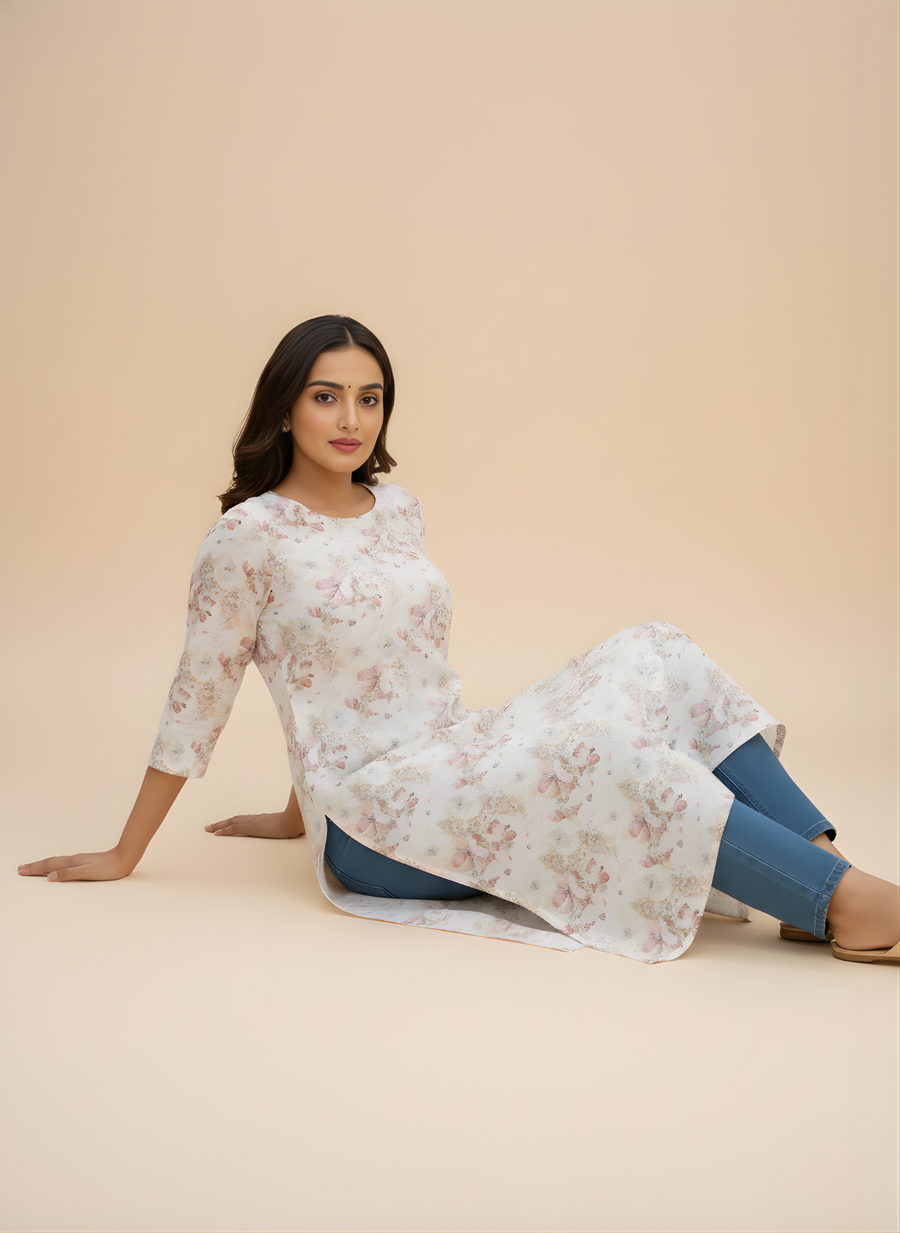 Floral Printed Kurta – Aaronee Everyday Elegance