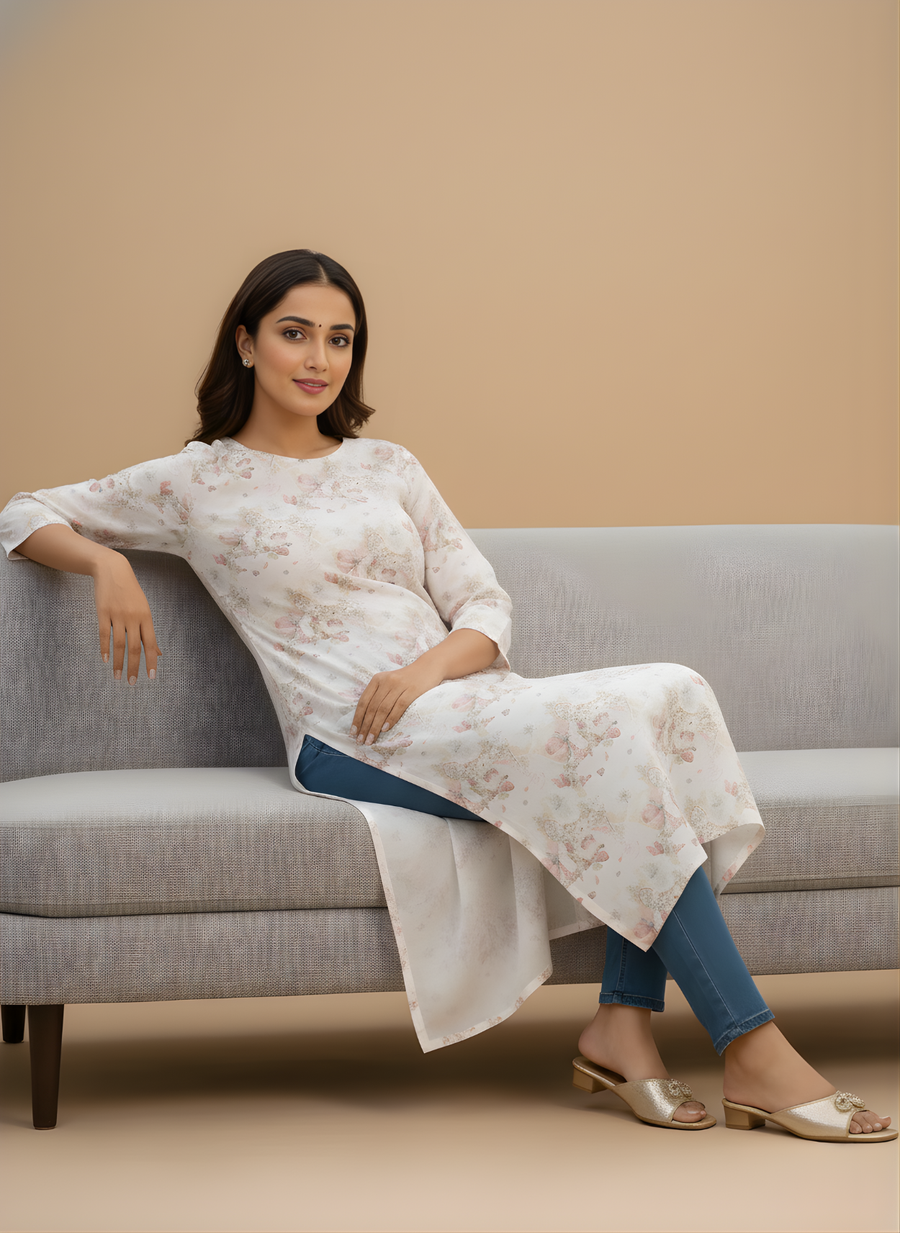 Floral Printed Kurta – Aaronee Everyday Elegance