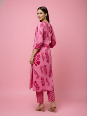 Aaronee floral ethnic cotton kurti set design