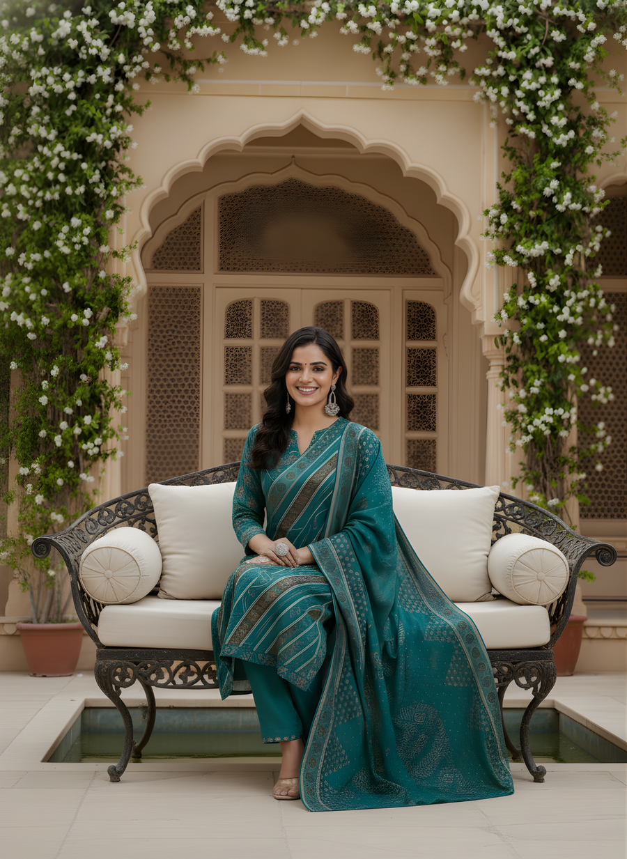 Traditional Kurta Set for Women with Dupatta