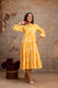 Aaronee Yellow Summer Print Pure Cotton Middy Dress – Stylish & Breezy