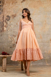 Floral Grace: Stylish Midi Dress for Women – LUXE BLOOM