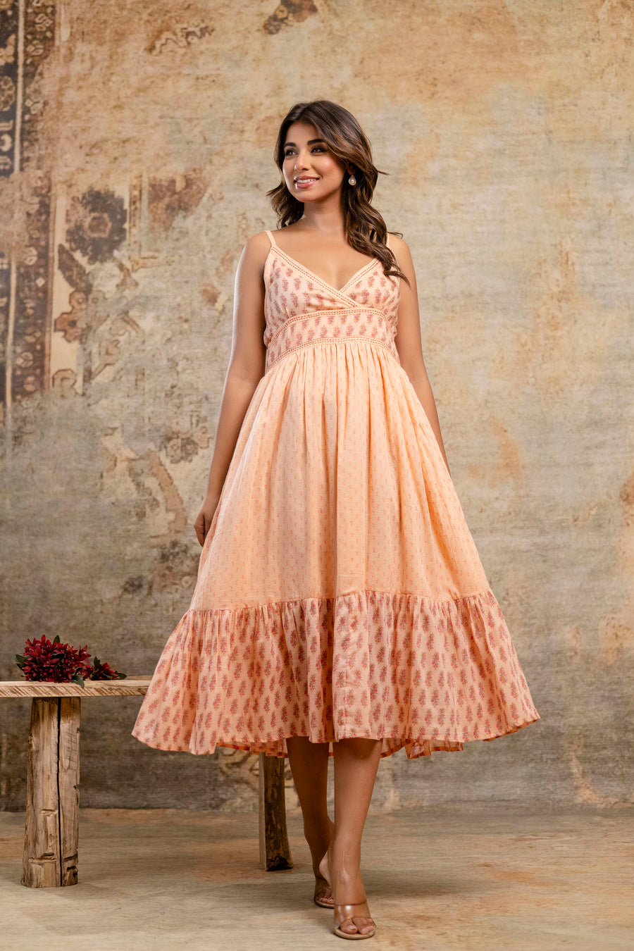 Floral Grace: Stylish Midi Dress for Women – LUXE BLOOM