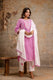 Elegant Pure Cotton Dupatta Set with Embroidered Yoke & Dupatta - Red | Aaronee