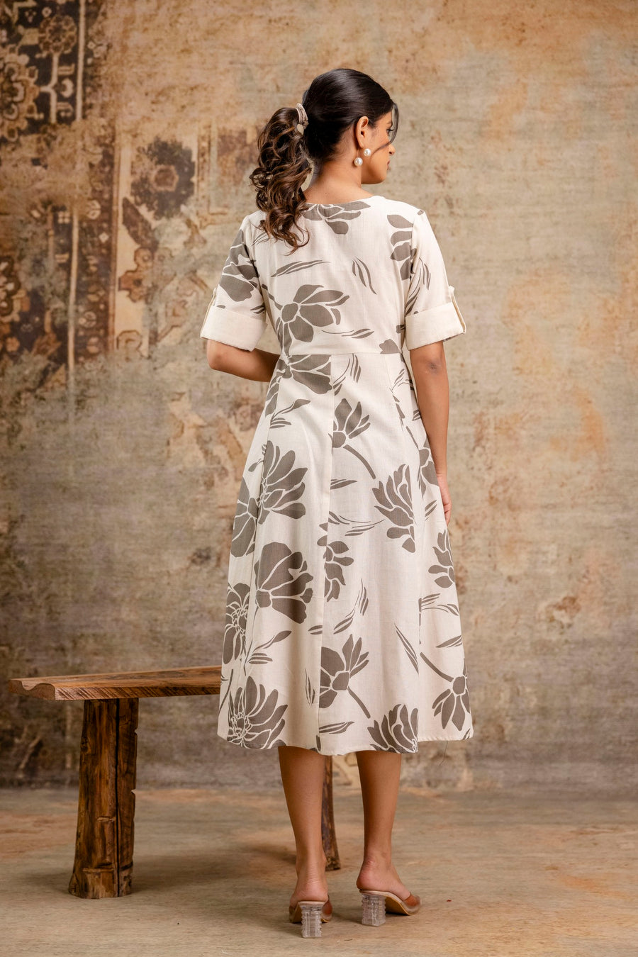 Stylish Cotton Flex Floral Middy Dress for Women – Aaronee Ethnic Wear