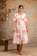Elegant Cream & Pink Floral Cotton Middy Dress for Women – Aaronee Ethnic Wear