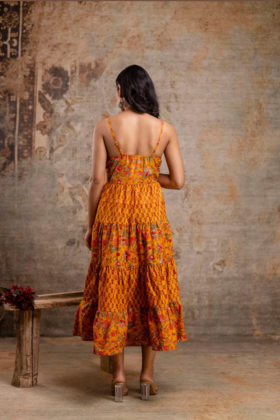Chic & Breezy: Floral Midi Dress from the LUXE BLOOM Collection