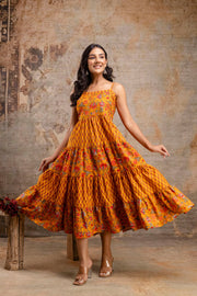 Chic & Breezy: Floral Midi Dress from the LUXE BLOOM Collection