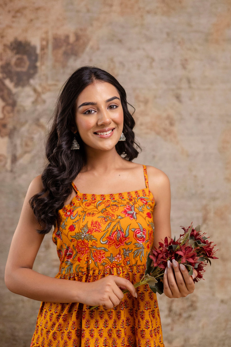 Chic & Breezy: Floral Midi Dress from the LUXE BLOOM Collection
