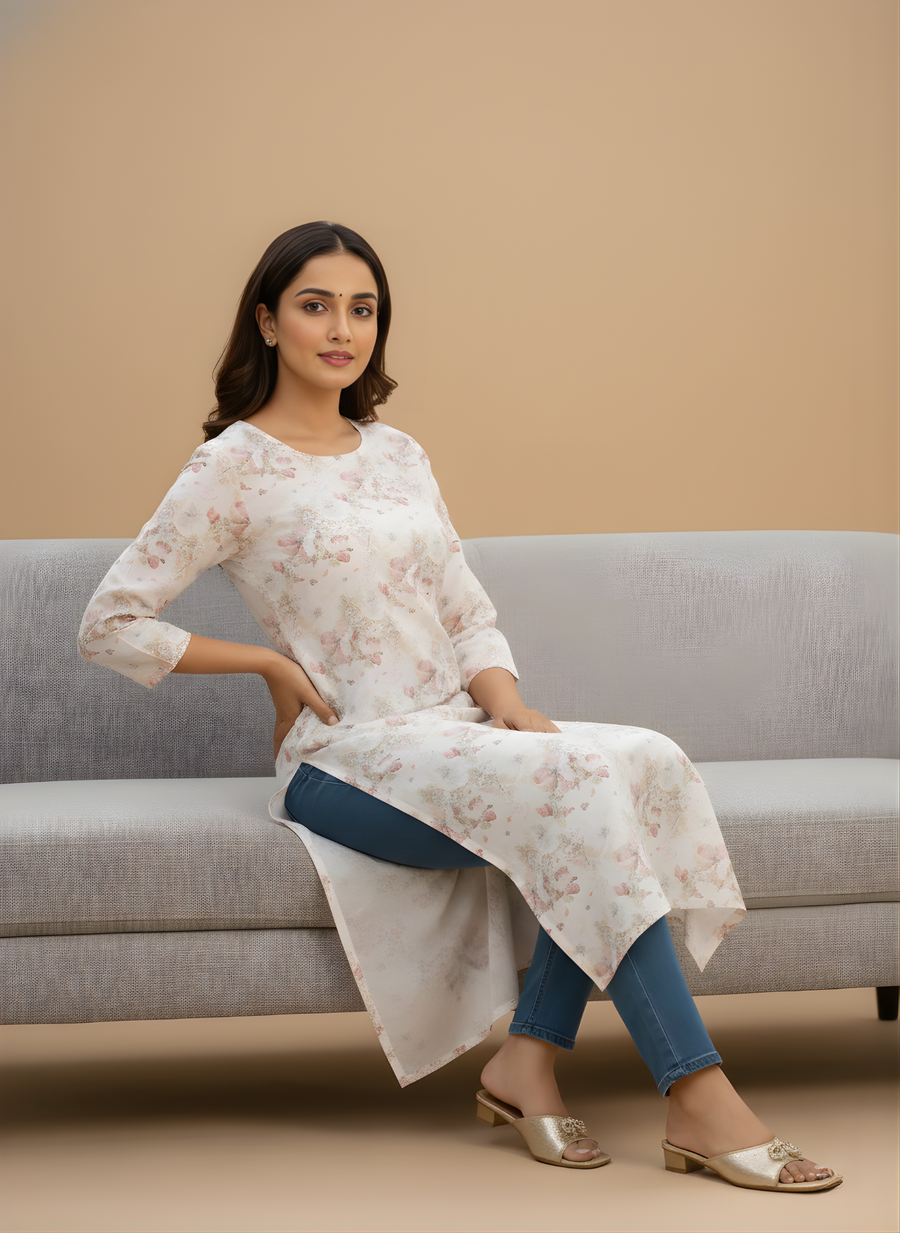 Floral Printed Kurta – Aaronee Everyday Elegance
