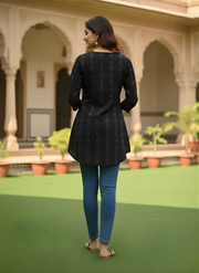 Black cotton casual wear top for women – Aaronee