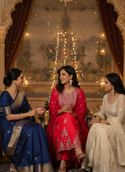 Elegant Rani Pink Embroidered Anarkali Kurta Set for Women