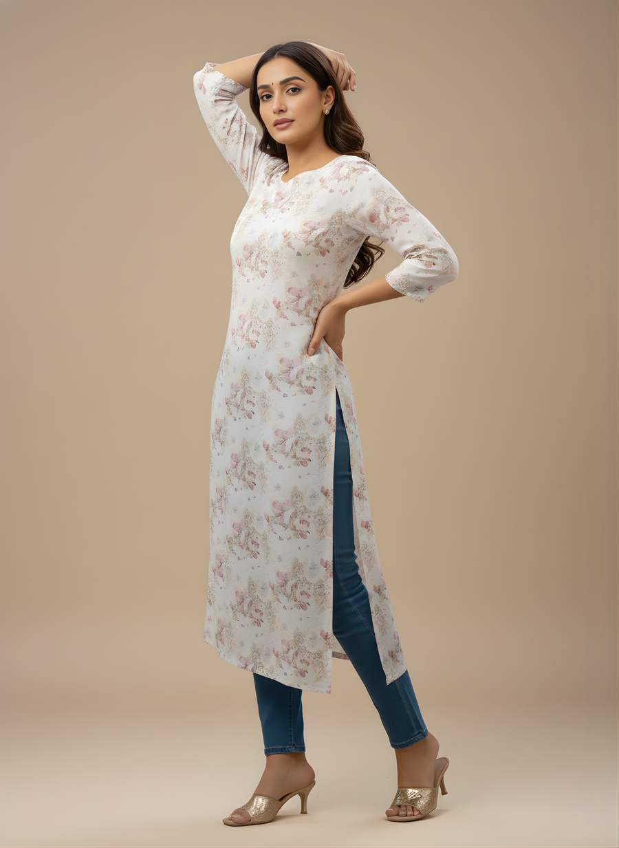 Floral Printed Kurta – Aaronee Everyday Elegance