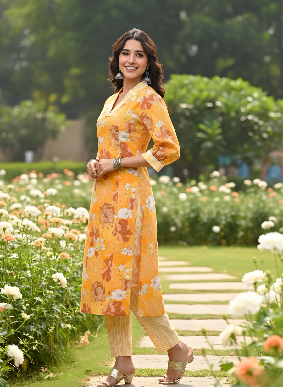 Designer Pattern Kurta Set for Women