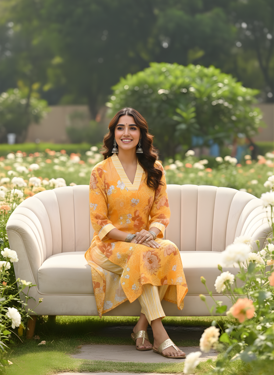 Designer Pattern Kurta Set for Women