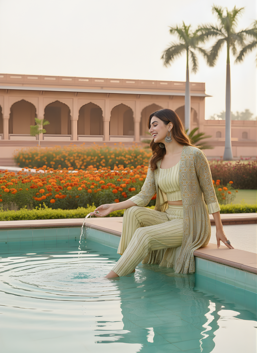 Aaronee Summer Cotton Coord Set for Ladies