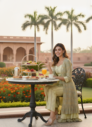 Aaronee Elegant Western Look Cord Set in Cotton Fabric