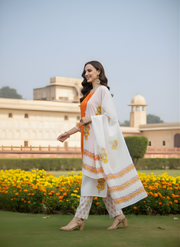 Floral Print Modal Silk Suit for Women