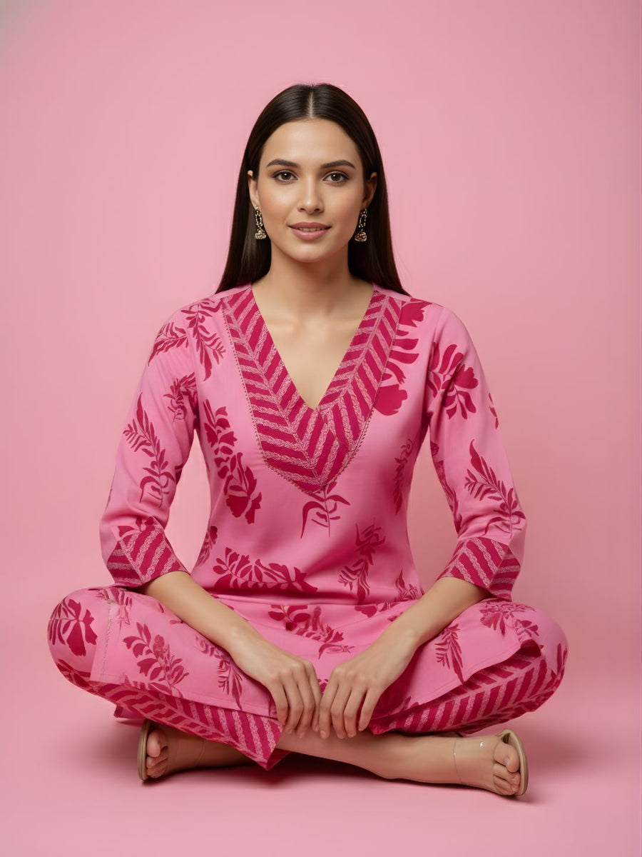 Aaronee lightweight daily wear cotton suit for women