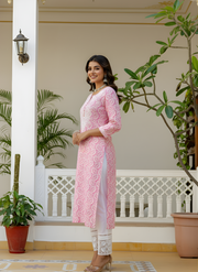 Women’s Ethnic Leaf Print Kurta Set – Aaronee