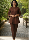 Brown Pure Cotton Cord Set for Women – Casual & Comfortable Two-Piece Outfit by Aaronee