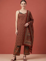 Designer Red Kurta Set with Matching Dupatta