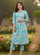 Abstract Print Kurti Set for Women