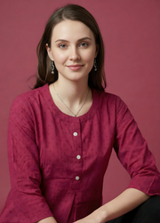 Aaronee Maroon Pure Cotton Embossed Panel Top for Women