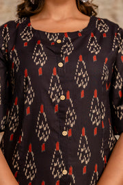 Comfortable office wear black kurti with beige pants
