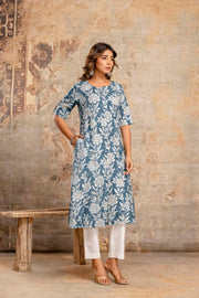 Stylish floral print kurti for women by Aaronee